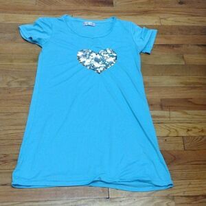 ❤️3/$15❤️ Emma Jordan Juniors Blue Sequin Pajama Gown sz M
